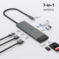 TP-LINK UH7021C TYPE-C 7 Port Portatif Hub 1×USB-C, 1×HDMI 4K 60Hz, 1×USB-C PD 100W, 1×SD 200MB/s, 3 × USB-A 5Gbps